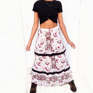 NWOT Club Monaco maxi tiered skirt size 0